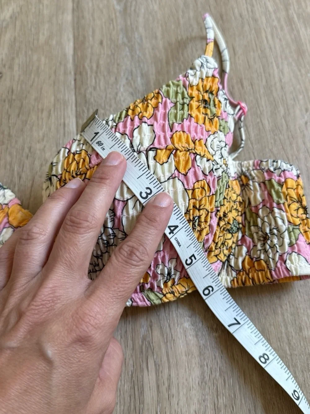 triangl swimwear Pink Yellow Floral Bikini Set Medium